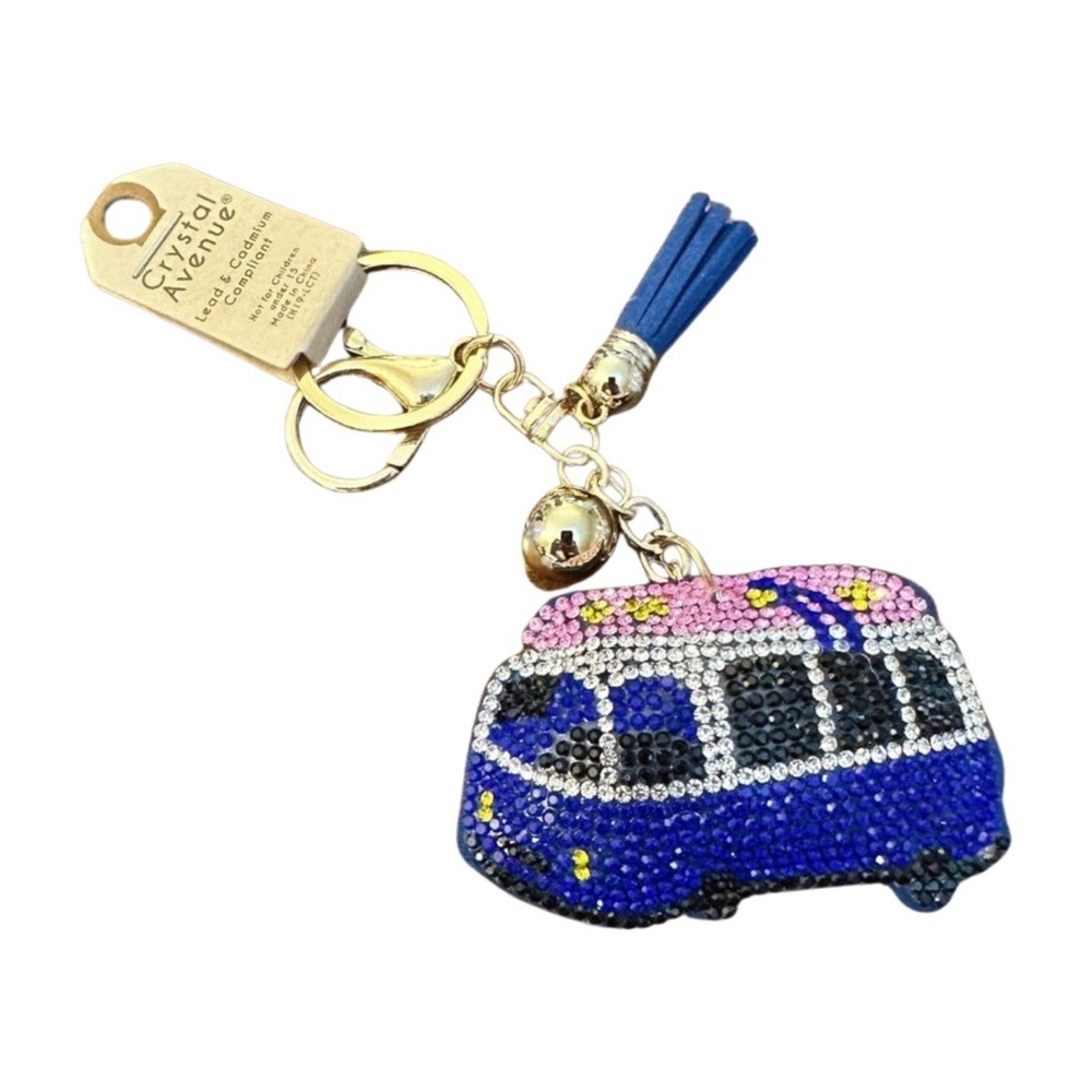 Crystal Avenue‎ Rhinestone Bus Keychain